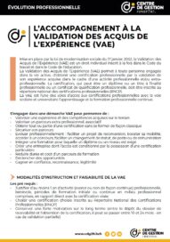 Fiche prestation "Accompagnement à la VAE" - Agrandir l'image, fenêtre modale