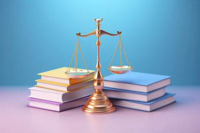Balance de la justice avec des livres - Agrandir l'image, fenêtre modale